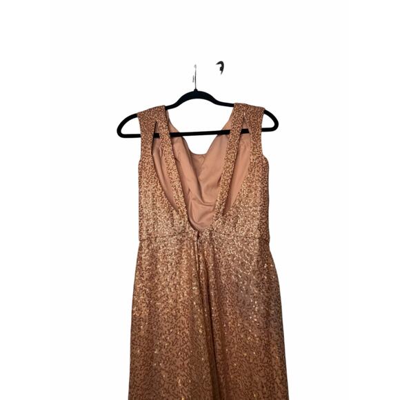 Morilee by Madeline Gardner Rose Gold Sequined Gown - Size 6 - Picture 10 of 16
